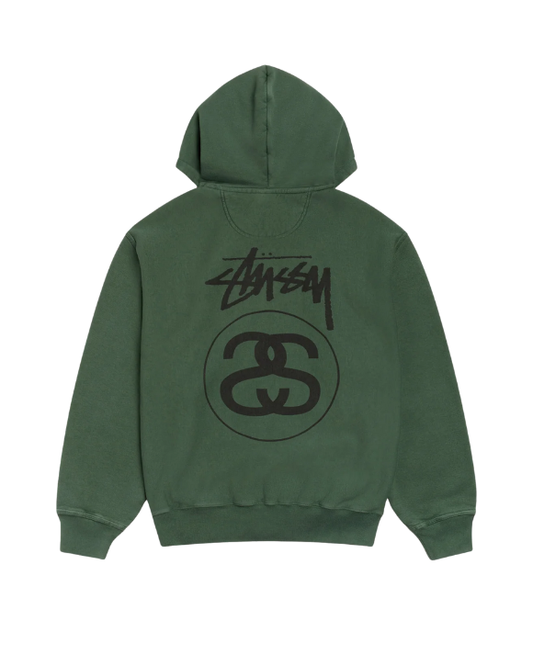 Stock Link Zip Hoodie Pigment Dyed Pine