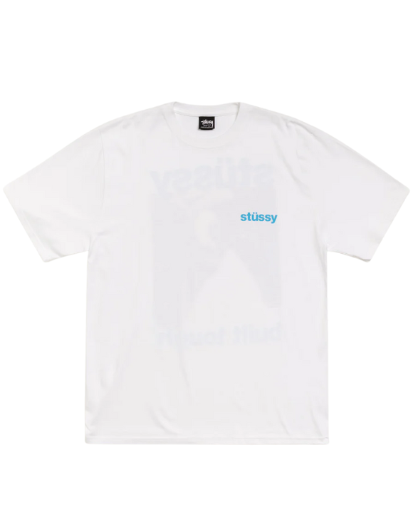 Built Tough Tee White Blue
