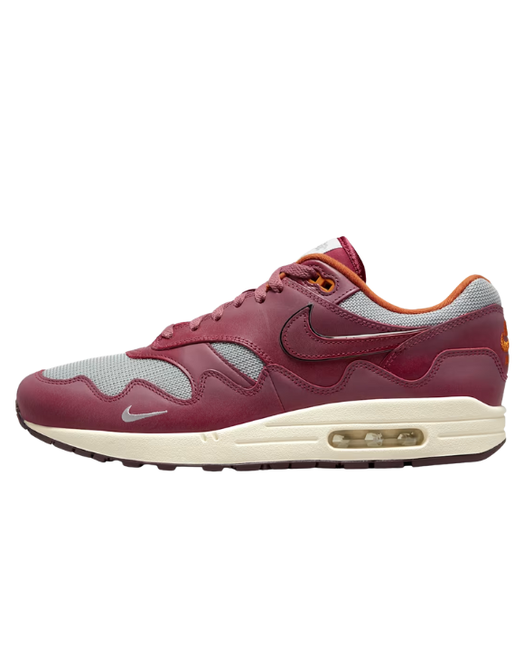 Nike Air Max 1 x Patta Waves Night Maroon vista lateral