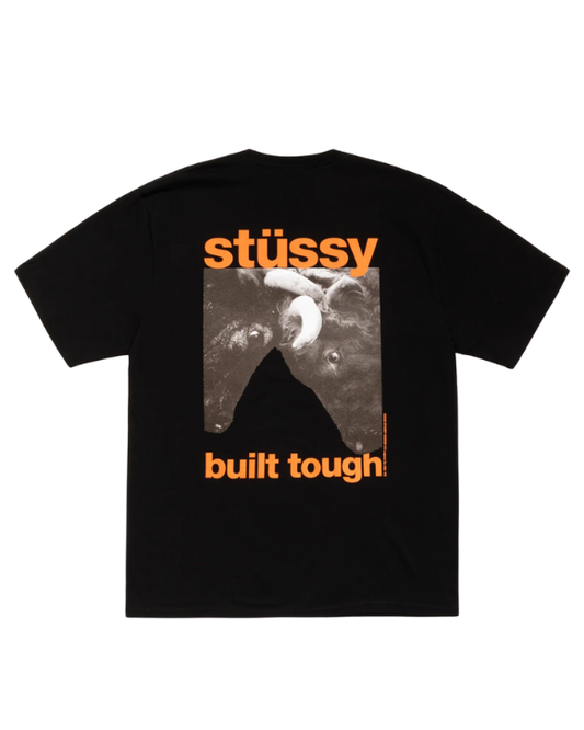 Built Tough Tee Black Orange