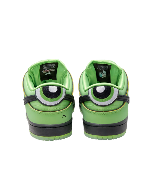 Talón de las Nike SB Dunk Low Powerpuff Girls Cactus con ojos de Buttercup