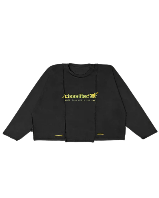 Classified Basics Longsleeve Tee Reversible Black de manga larga con corte boxy
