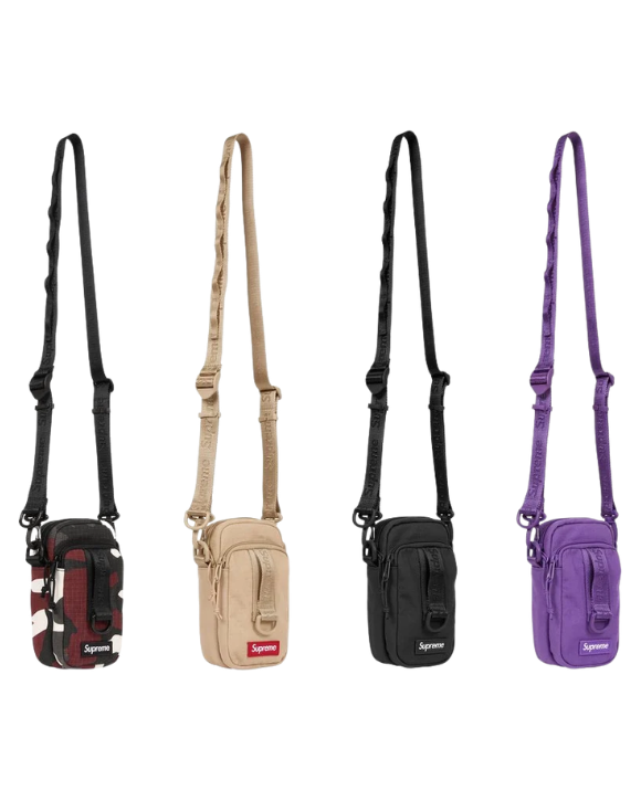 Detalles de la Supreme Shoulder Bag SS26 en tejido CORDURA ripstop para uso urbano