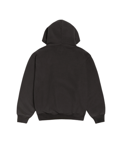 Felt Applique Hoodie Black