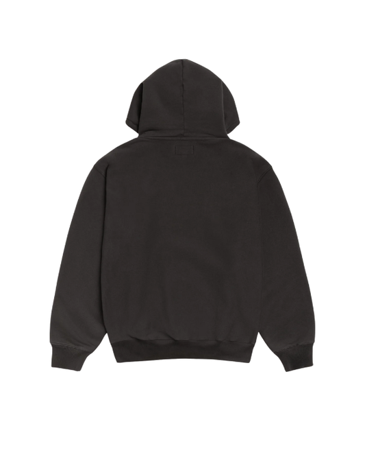 Felt Applique Hoodie Black