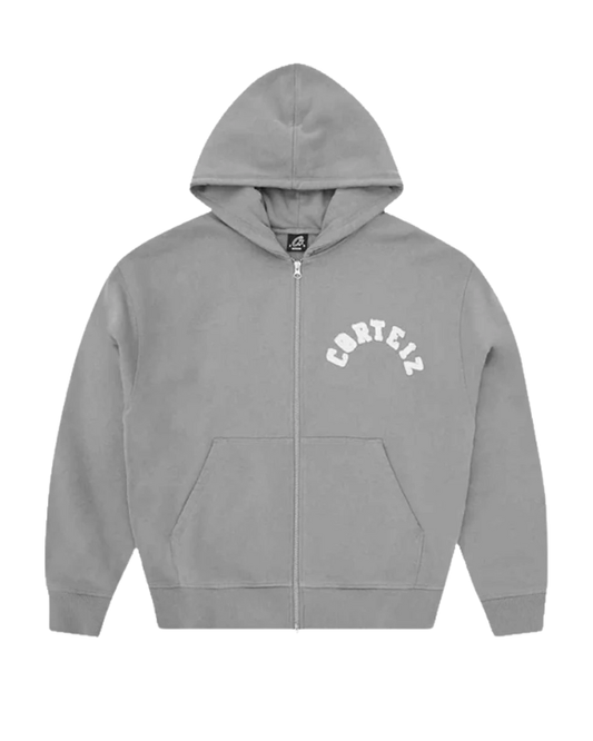 Colly Arch Zip Hoodie Pewter Grey