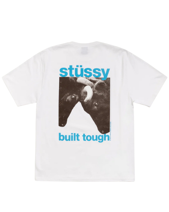 Built Tough Tee White Blue
