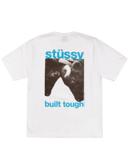 Built Tough Tee White Blue
