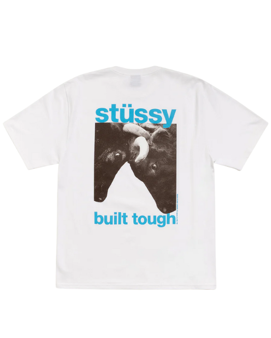 Built Tough Tee White Blue