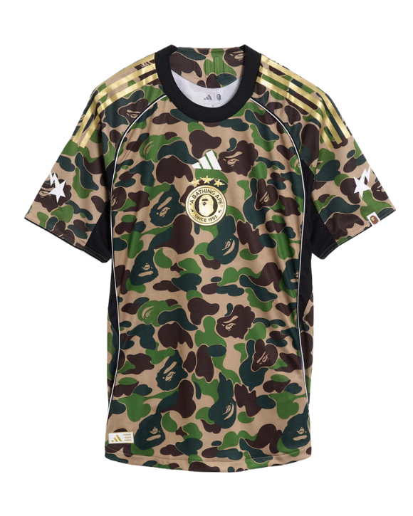 Bape Football Graphic Slim Jersey Green Camo
