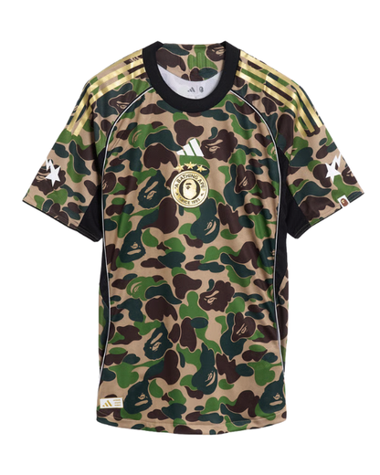 Bape Football Graphic Slim Jersey Green Camo
