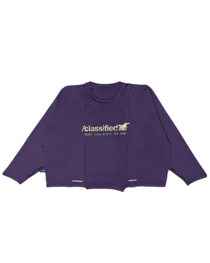Classified Basics Purple Longsleeve Tee (Reversible)