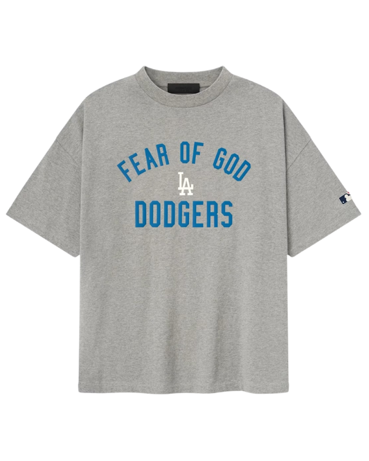Essentials x LA Dodgers 90's Tee Concrete Heather