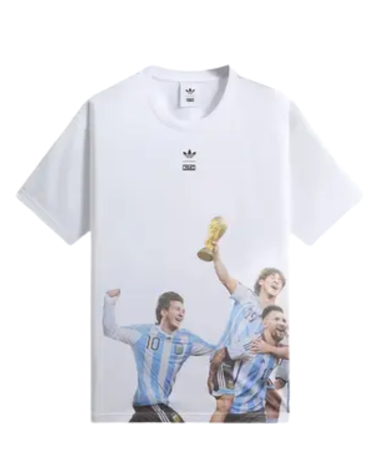 Kith x adidas Messi Graphic Tee White vista posterior