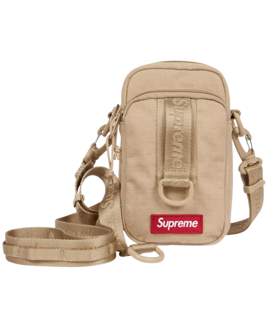 Supreme CORDURA Shoulder Bag SS26 Tan bandolera streetwear en color tostado