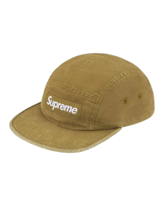 Supreme Canvas Camp Cap Dusty Olive gorra streetwear en color verde oliva