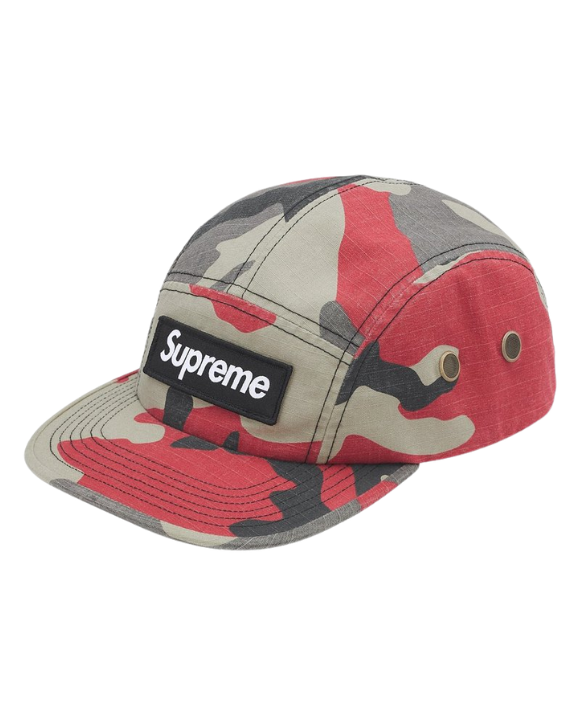 Supreme Military Camp Cap Red Camo gorra streetwear con camuflaje rojo